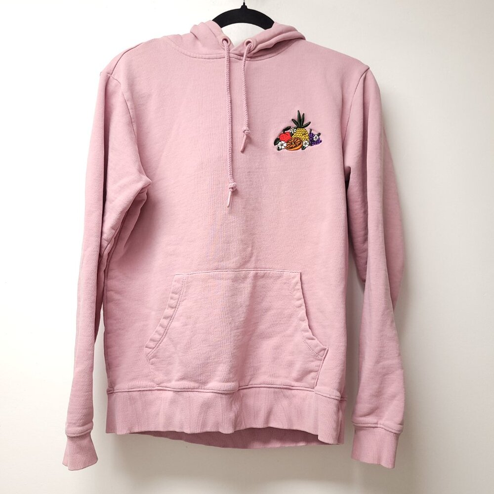 Lazy Oaf Womens Long Sleeve Embroidered Hooded Sweatshirt Size XS Multicolor